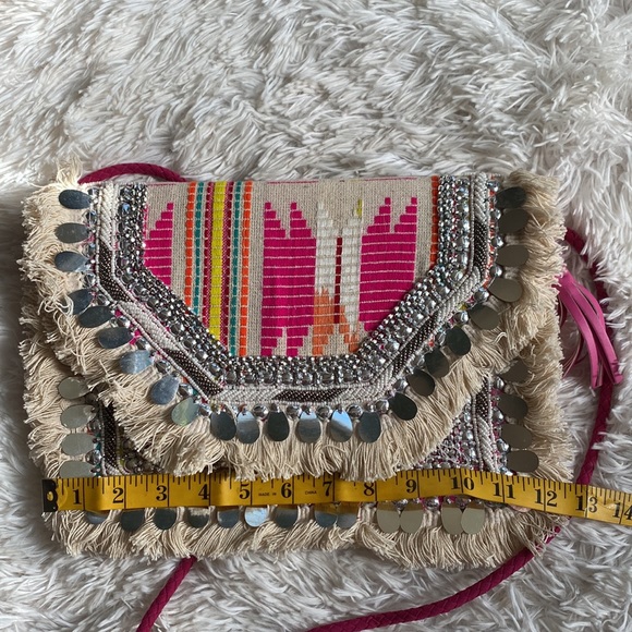 Boho envelope handmade crossbody shoulder bag - Picture 7 of 13